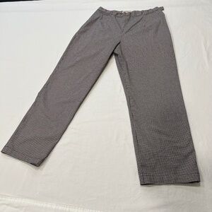 Eddie Bauer Vtg Black White Check Side Zip Cotton Pant Sz10